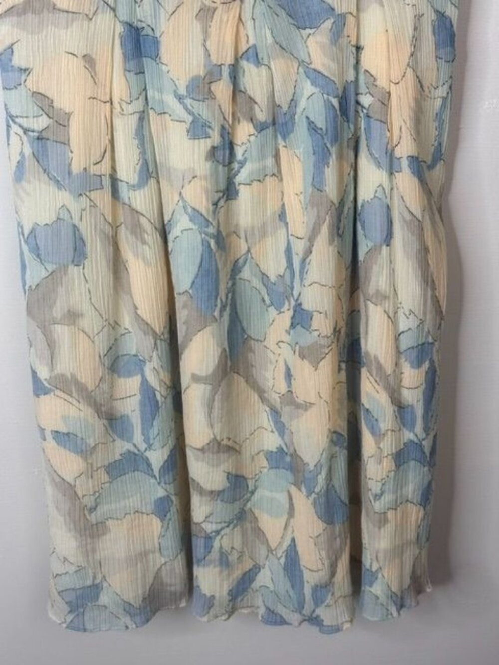 Moulinette Soeurs Anthropologie Silk Blend Leaf Print Cap Sleeve Dress Size 2 - Picture 4 of 6